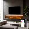 Electric Fireplace, 3D, 750 W, Metal