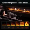 Electric Fireplace, 3D, 750 W, Metal - view 3