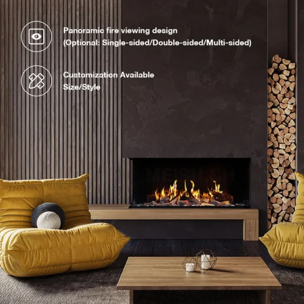 Electric Fireplace, 3D, LED - view 3