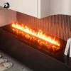Electric Fireplace, 3D, LED, Steel