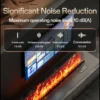 Electric Fireplace, 3D, LED, Steel - view 2