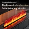 Electric Fireplace, 3D, LED, Steel - view 4