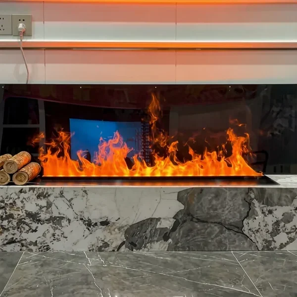 Electric Fireplace, 3D, Wall