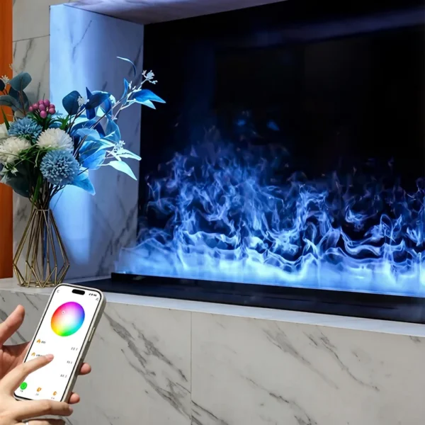 Electric Fireplace, 3D, Wall - view 2