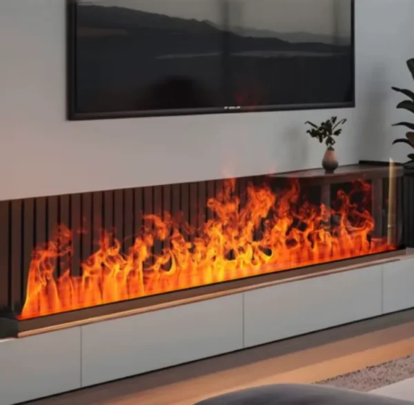 Electric Fireplace, 3D, Wall - view 3