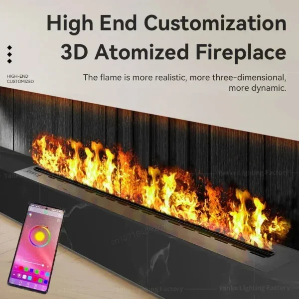 Electric Fireplace, 3D, Wall - view 4