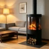 Electric Fireplace, 3Sided, 3D