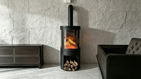 Electric Fireplace, 3Sided, 3D - view 2