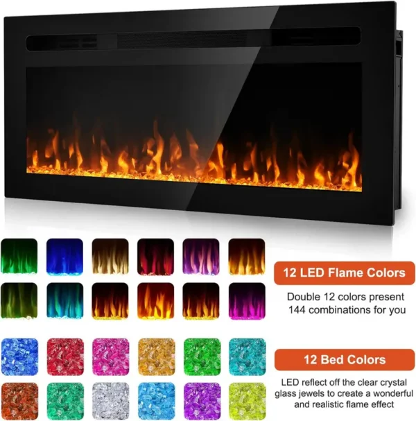 Electric Fireplace, 43-Inch, 120V, 3D, LED - view 3