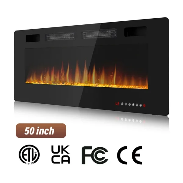 Electric Fireplace, 50", 60", 72", Wall