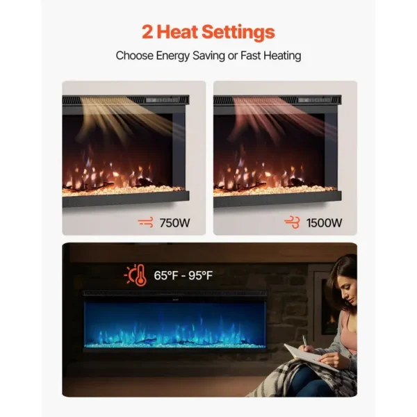 Electric Fireplace, 50-Inch, 1500W - view 4