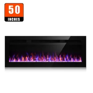 Electric Fireplace, 50-Inch, Wall