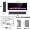 Electric Fireplace, 50-Inch, Wall - view 3