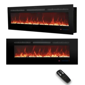 Electric Fireplace, 50-Inch, Wall, 120V