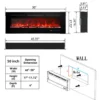 Electric Fireplace, 50-Inch, Wall, 120V - view 2