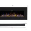 Electric Fireplace, 50", Wall - view 5