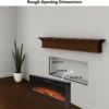 Electric Fireplace, 50", Wall, 500W - view 3