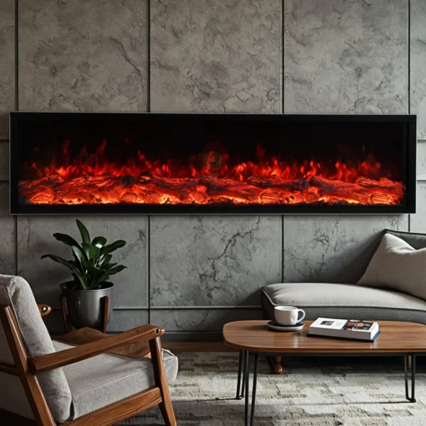 Electric Fireplace, 500mm, Wall - view 5
