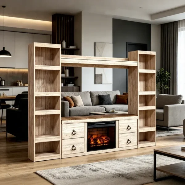Electric Fireplace, 60-64, Wooden