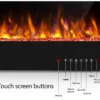 Electric Fireplace, 60-Inch, Wall, 750/1500W - view 3