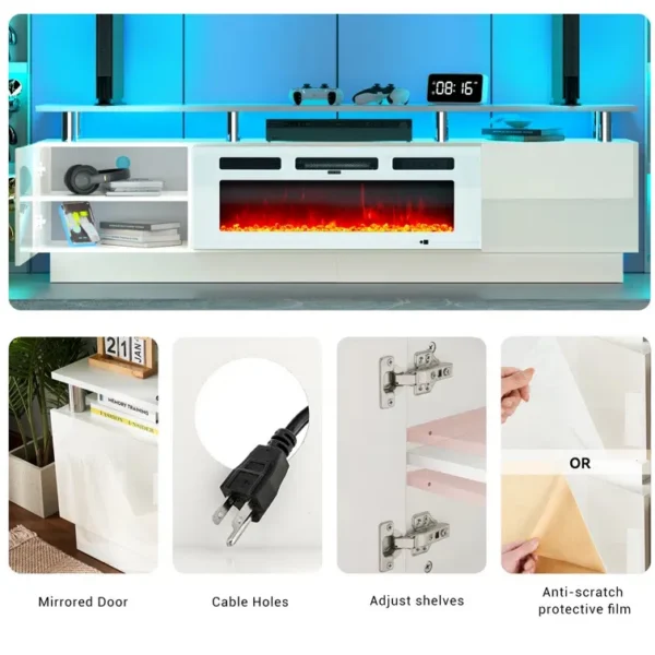 Electric Fireplace, 70'', 80'' - view 3