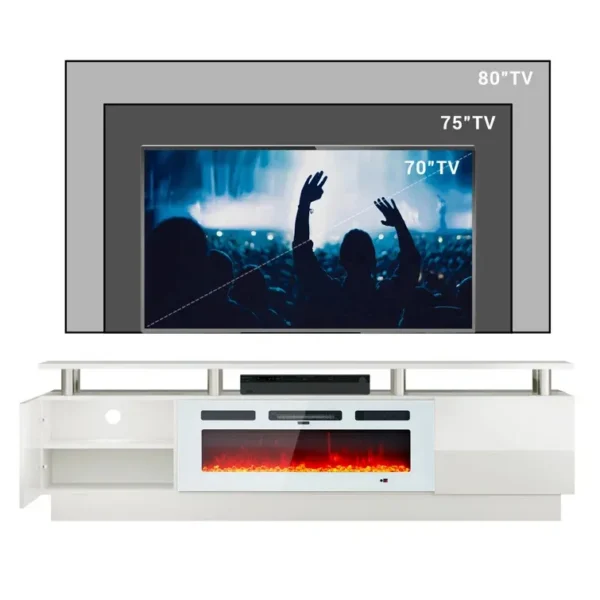Electric Fireplace, 70'', 80'' - view 4
