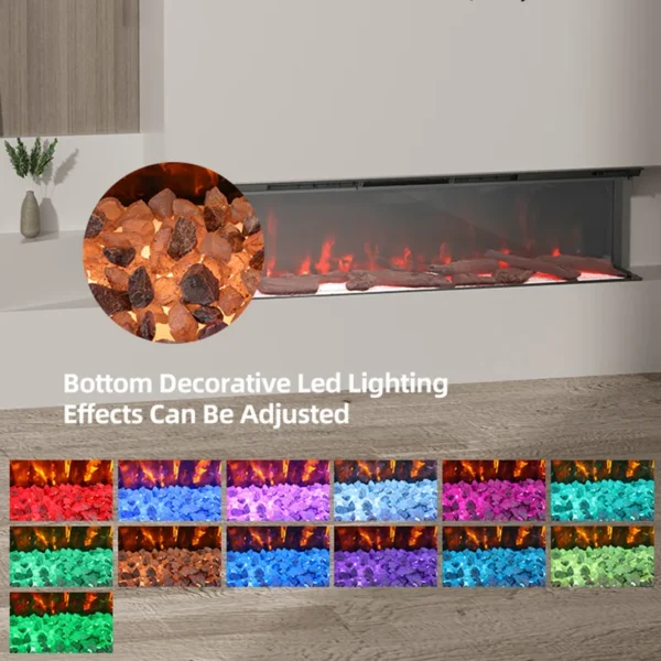 Electric Fireplace, 70-Inch, 3-Sided - view 2