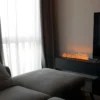Electric Fireplace, 700MM, Steel - view 3