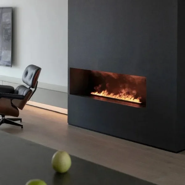 Electric Fireplace, 700MM, Steel - view 4