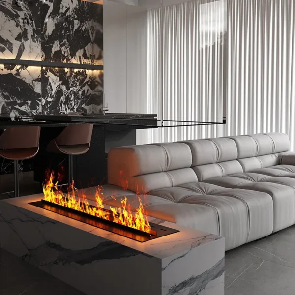 Electric Fireplace, 700MM, Steel - view 5