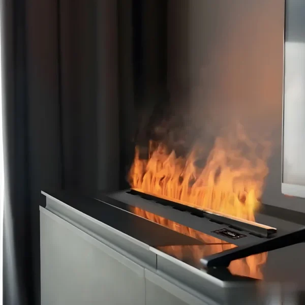 Electric Fireplace, 700MM, Steel - view 6