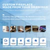 Electric Fireplace, 72", 3.2" - view 4