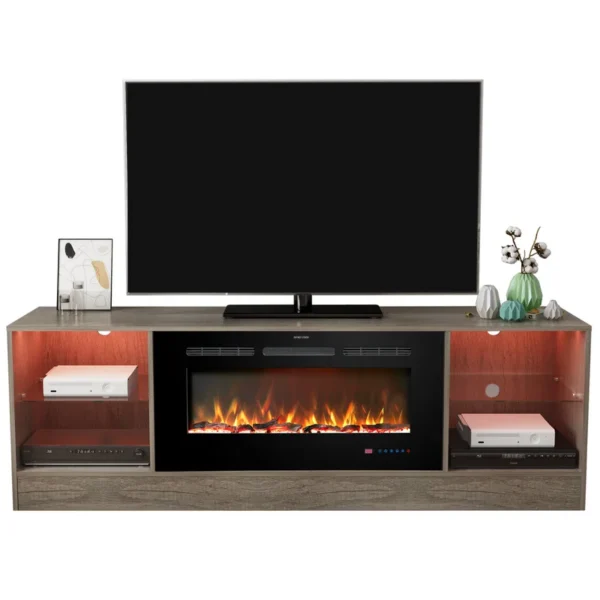 Electric Fireplace, 72", 36", LED - view 3