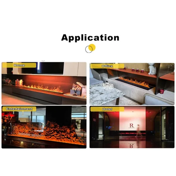 Electric Fireplace, 750 W, ABSplastic - view 3