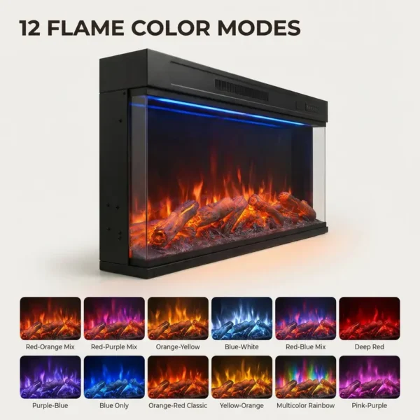Electric Fireplace, 750W, 1500W - view 4