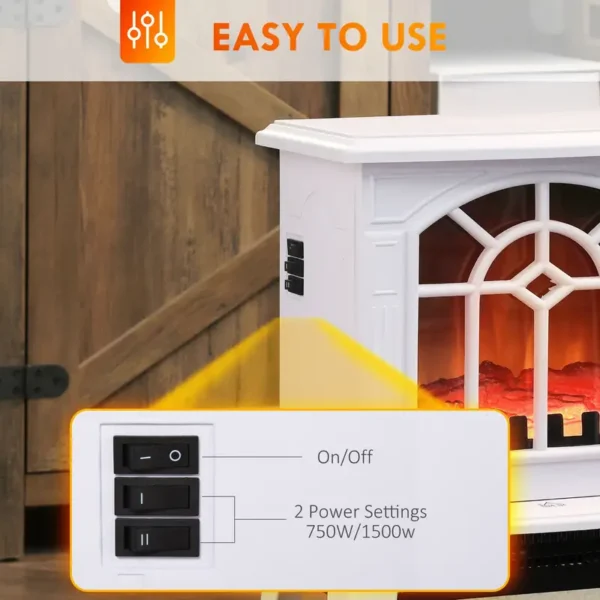 Electric Fireplace, 750W/1500W, LED - view 5