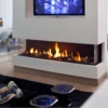 Electric Fireplace, 800-2000mm, 3D, Steel