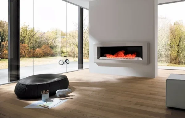 Electric Fireplace, 800-2000mm, 3D, Steel - view 4