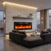 Electric Fireplace, 8cm, 12-Color, Wall - view 3