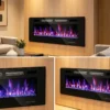 Electric Fireplace, 8cm, 12-Color, Wall - view 4