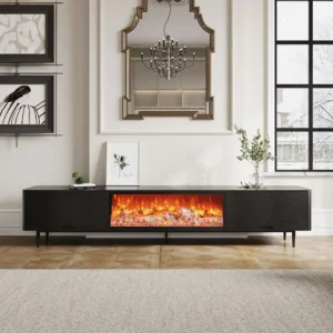 Electric Fireplace, AJUNION, MDF, LED