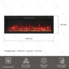 Electric Fireplace, CRUISE, 1070mm, LED - view 5