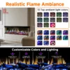 Electric Fireplace, LCD, 3d, Wall - view 3