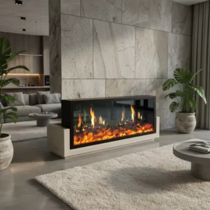 Electric Fireplace, LCD, Steel, Electric Fireplaces