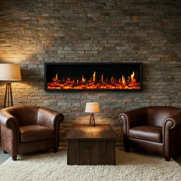 Electric Fireplace, LCD, Steel, Electric Fireplaces - view 2