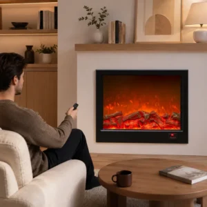Electric Fireplace, LED, 110~240V 50Hz 1500w, Metal