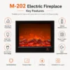 Electric Fireplace, LED, 110~240V 50Hz 1500w, Metal - view 4