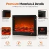 Electric Fireplace, LED, 110~240V 50Hz 1500w, Metal - view 5
