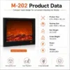 Electric Fireplace, LED, 110~240V 50Hz 1500w, Metal - view 6