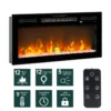 Electric Fireplace, LED, 1500 W, Metal - view 6
